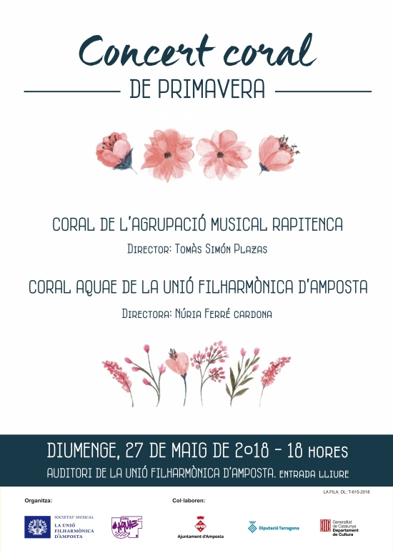 Societat Musical La Uni Filharmnica dAmposta > Notcies > Concert coral de Primavera