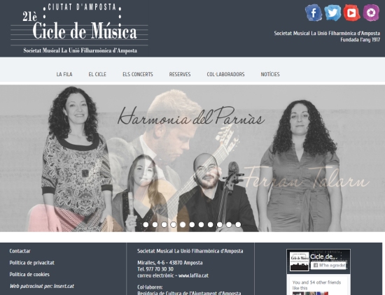 Societat Musical La Uni Filharmnica dAmposta > Cicle de Msica > CICLE DE MSICA 2015