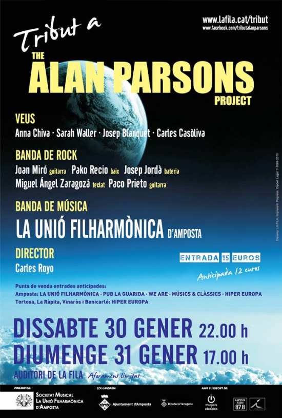 Societat Musical La Uni Filharmnica dAmposta > Arxiu de notcies > TRIBUT A THE ALAN PARSONS PROJECT