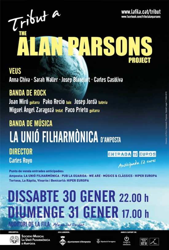 Societat Musical La Uni Filharmnica dAmposta > Arxiu de notcies > TRIBUT A THE ALAN PARSONS PROJECT