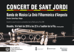 CONCERT DE SANT JORDI 2016