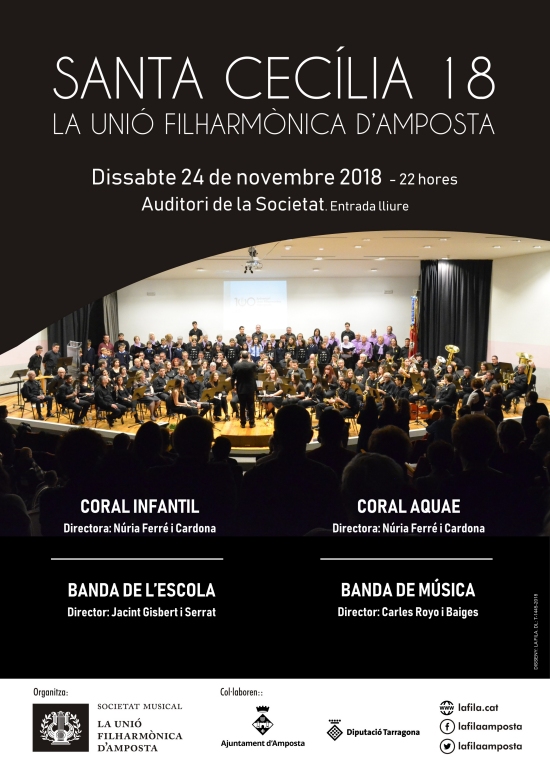 Societat Musical La Uni Filharmnica dAmposta > Notcies > Santa Ceclia 2018