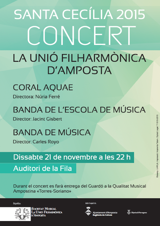 Societat Musical La Uni Filharmnica dAmposta > Arxiu de notcies > SANTA CECLIA 2015