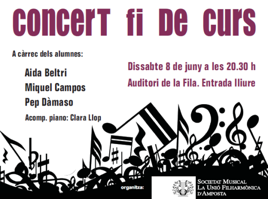 Societat Musical La Uni Filharmnica dAmposta > Arxiu de notcies > CONCERT FI DE CURS