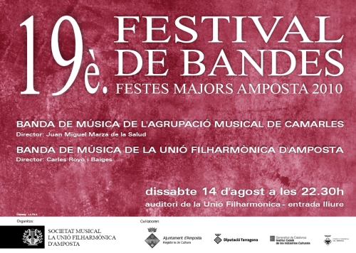 Societat Musical La Uni Filharmnica dAmposta > Banda de Msica > 19. FESTIVAL DE BANDES DE MSICA