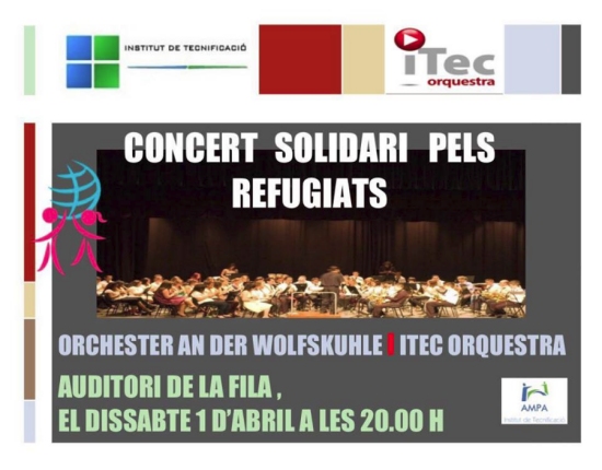 Societat Musical La Uni Filharmnica dAmposta > Arxiu de notcies > Concert solidari pels refugiats: Orchester an der Wolfskuhle i ITEC Orquestra