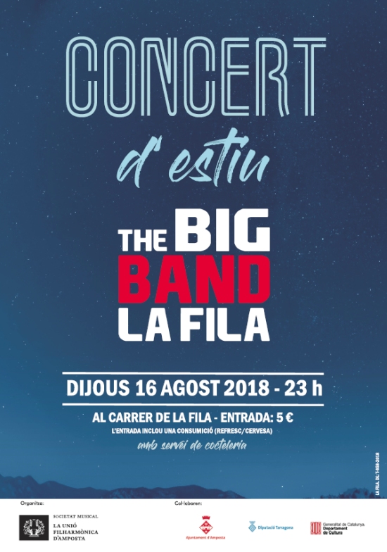 Societat Musical La Uni Filharmnica dAmposta > Notcies > Concert destiu de la Big Band de la Fila