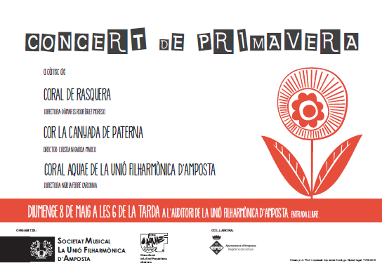 Societat Musical La Uni Filharmnica dAmposta > Arxiu de notcies > CONCERT DE PRIMAVERA 2016