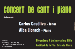 CONCERT DE CANT I PIANO