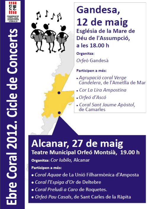 Societat Musical La Uni Filharmnica dAmposta > Arxiu de notcies > EBRE CORAL 2012