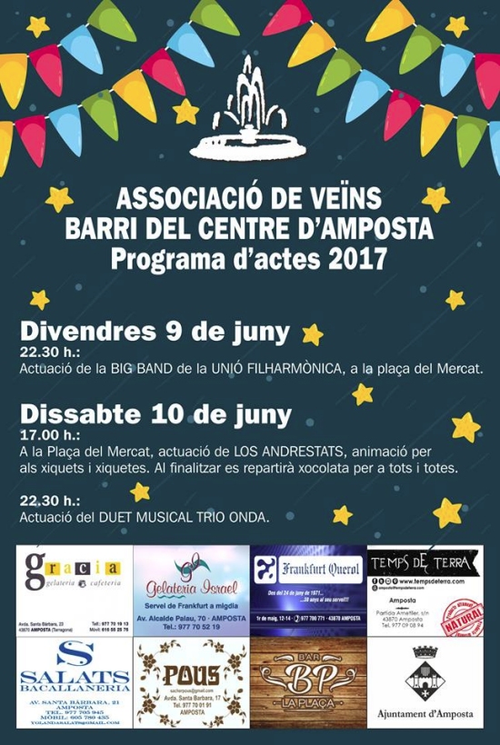 Societat Musical La Uni Filharmnica dAmposta > Arxiu de notcies > La Big Band de la Fila actuar aquest divendres a les Festes del Barri del Centre