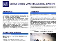 Societat Musical La Uni Filharmnica dAmposta > Full informatiu > FULL INFORMATIU GENER 2009