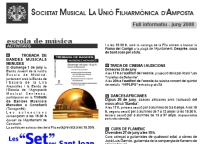 Societat Musical La Uni Filharmnica dAmposta > Full informatiu > FULL INFORMATIU JUNY 2008