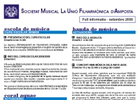 Societat Musical La Uni Filharmnica dAmposta > Full informatiu > FULL INFORMATIU SETEMBRE 2008