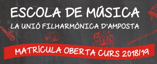 Societat Musical La Uni Filharmnica dAmposta > Notcies > Matriculacions Escola de Msica