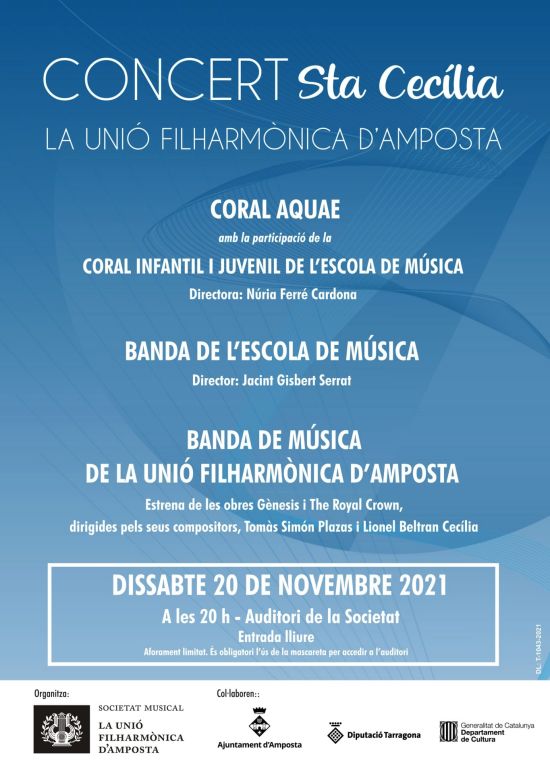 Societat Musical La Uni Filharmnica dAmposta > Notcies > Torna el concert de Santa Ceclia a la Fila