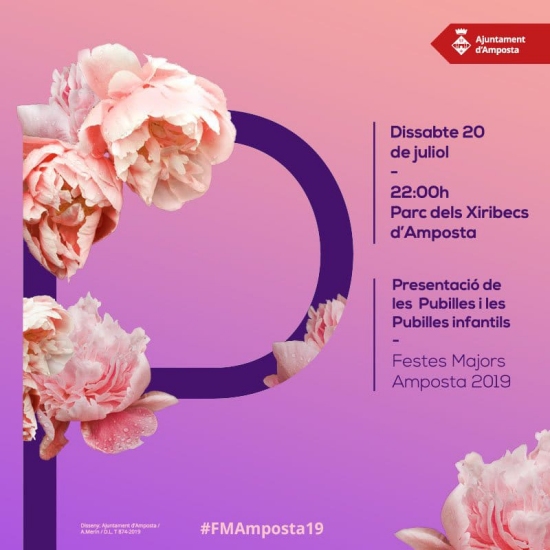 Societat Musical La Uni Filharmnica dAmposta > Notcies > Presentaci de les pubilles 2019