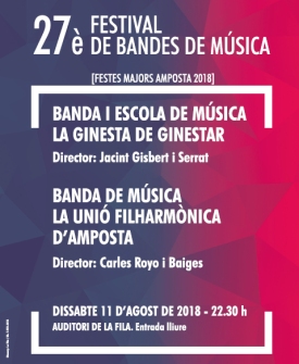 27 Festival de Bandes de Msica Festes Majors Amposta 2018