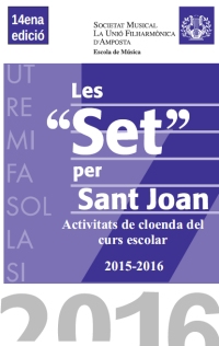 PROGRAMA ACTIVITATS LES SET PER SANT JOAN 2016