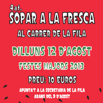 Apuntat al sopar a la fresca!