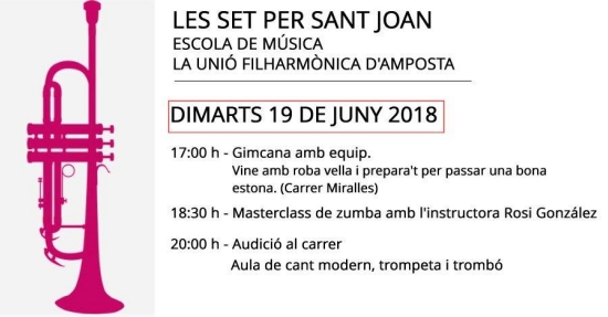 Societat Musical La Uni Filharmnica dAmposta > Notcies > Les Set per Sant Joan 2018