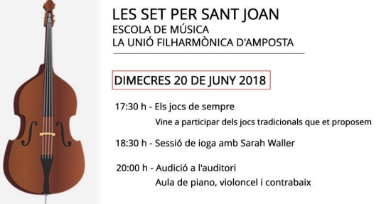 Societat Musical La Uni Filharmnica dAmposta > Notcies > Les Set per Sant Joan 2018