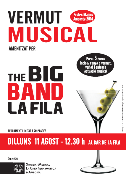 Societat Musical La Uni Filharmnica dAmposta > Arxiu de notcies > VERMUT MUSICAL A CRREC DE LA BIG BAND DE LA FILA